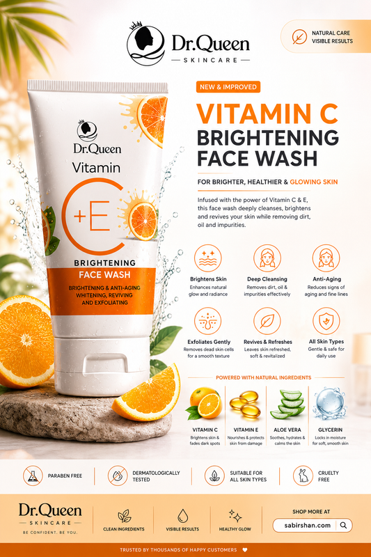 Dr. Queen Vitamin C Brightening Face Wash | Radiant Skin Cleanser