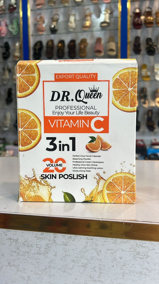 DR. Queen 3-in-1 Skin Polish Pack - Whitening, Brightening & Glow Kit