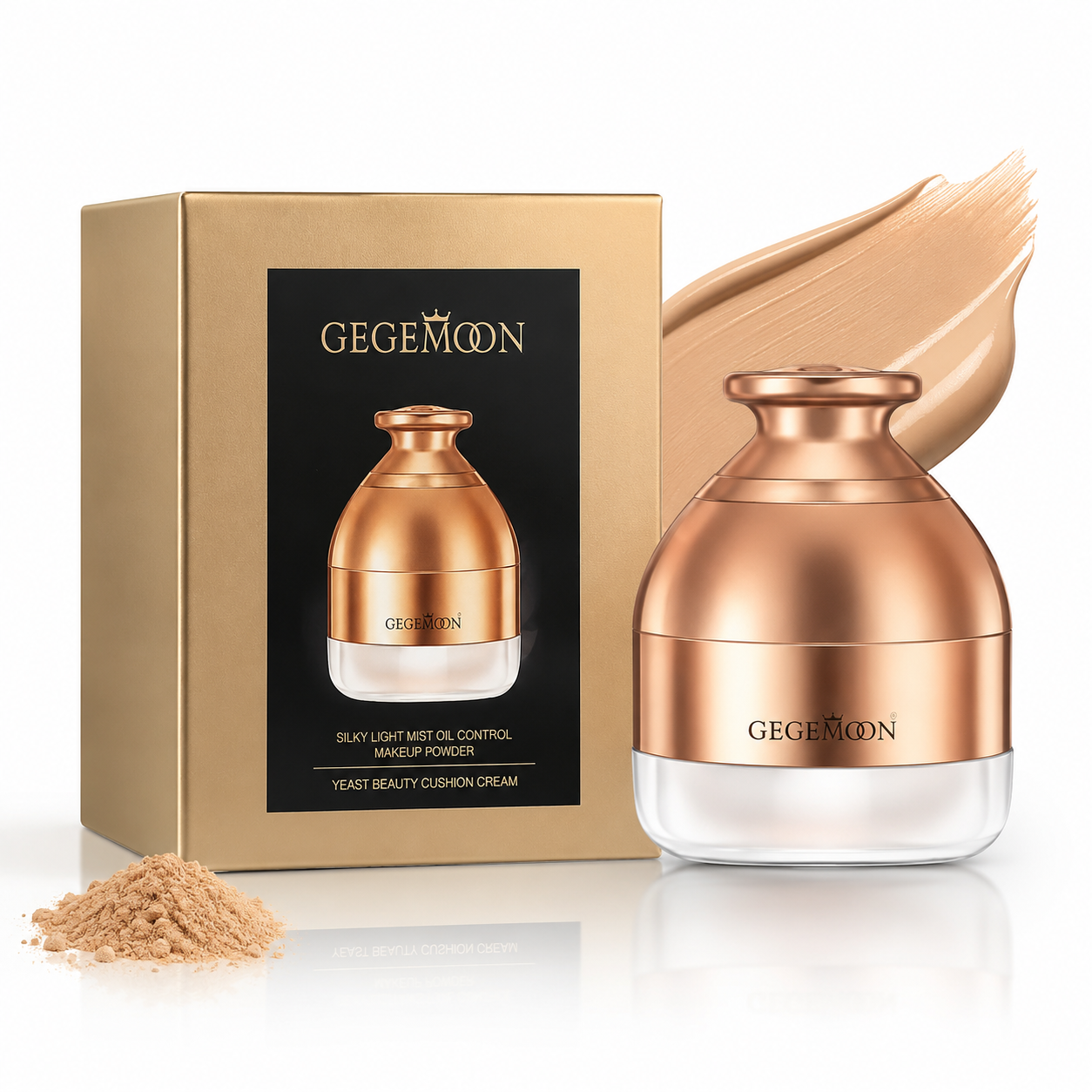 GEGEMOON Silky Light Mist Oil Control Cushion Foundation | Long-Lasting Flawless Coverage