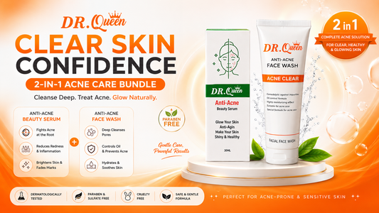 DR. Queen 2-in-1 Acne Care Bundle – Anti-Acne Face Wash & Beauty Serum for Clear, Healthy Skin